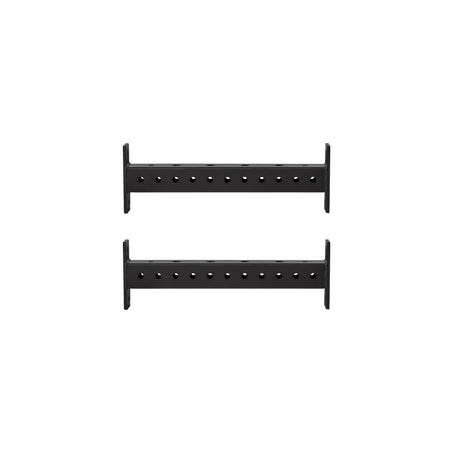 The Bells of Steel Hydra Crossmembers are two black metal horizontal bars with multiple evenly spaced holes, designed for a 3x3 rack and shown on a white background.