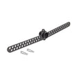 The Bells of Steel 30 D-Handle Bar Cable Attachment with Carabiners features a black plastic mounting arm with dual rows of round holes, a central cylindrical hub, and two metal clips, displayed on a white background.