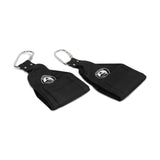 The Bells of Steel Hanging Ab Straps (Pair) are black fabric straps with metal carabiner clips and a white-grey circular logo, shown flat on a white background—ideal for arm support during core workouts.