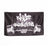 A black Bells of Steel Flag featuring graffiti-style "Kings of Weightlifting" text above barbells and "South Central LA 2017" below—bold gym decor to add attitude to your home workout setup.