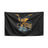 The Bells of Steel Flags feature a black home gym design with an illustrated manticore—yellow wings, lion's body, standing on rocks. "Manticore Series" and "D&S / 2023" text adds bold style to your workout space.