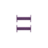 Two identical purple Hydra Crossmembers by Bells of Steel, each with a row of evenly spaced holes, are stacked vertically on a white background—ideal as crossmembers for 3x3 Hydra Racks and compatible power rack attachments.