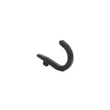 The Bells of Steel Utility Hook is a black, curved metal hook with a flat base, ideal for gym storage or organizing cable attachments, shown against a white background.