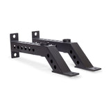 Two black metal Front Foot Stabilizers by Bells of Steel, angled with multiple holes for adjustable mounting, are shown side by side on a white background.