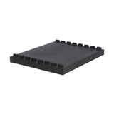 The Bells of Steel Stackable Pull Blocks are rectangular black foam panels with evenly spaced notches along two edges, designed for efficient stacking or use as lifting blocks in gyms.