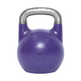 The Bells of Steel Competition Kettlebell features a purple ergonomic design, a silver handle, and weight stamps "20 KG" and "44 LB" on the front. The product is shown against a plain white background.