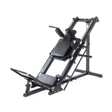 The Bells of Steel Leg Press Hack Squat Machine features a black padded seat, angled foot platform, and sturdy frame—this 2-in-1 leg press is ideal for strength training in the gym or as versatile home gym equipment.