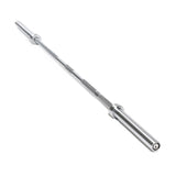 The Bells of Steel Olympic Weightlifting Barbell, featuring knurled grips and shown at an angle on a white background, delivers top value for both beginners and experienced lifters.