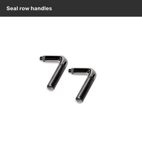 The Bells of Steel Safety Squat Bar - The SS4 features two metallic seal row handles with a right-angle design, shown as ideal squat bar attachments on a white background.